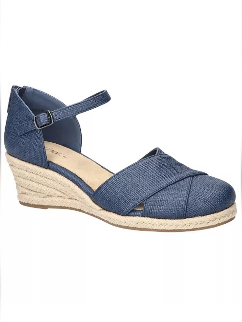 Easy Street Women's Espadrille Wedge Sandal, Size 9W